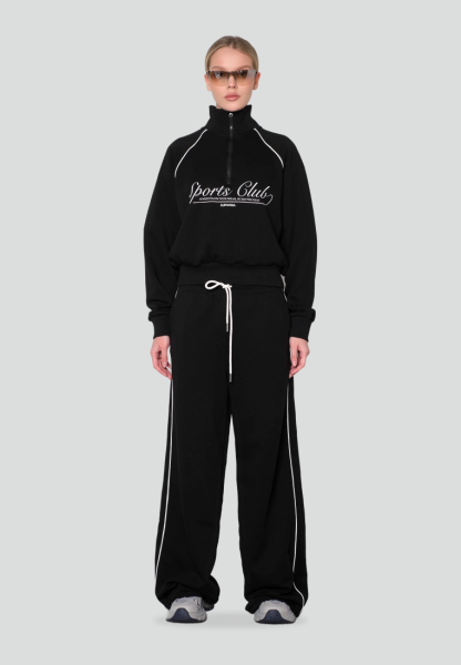 Брюки из футера «Sports club» Black